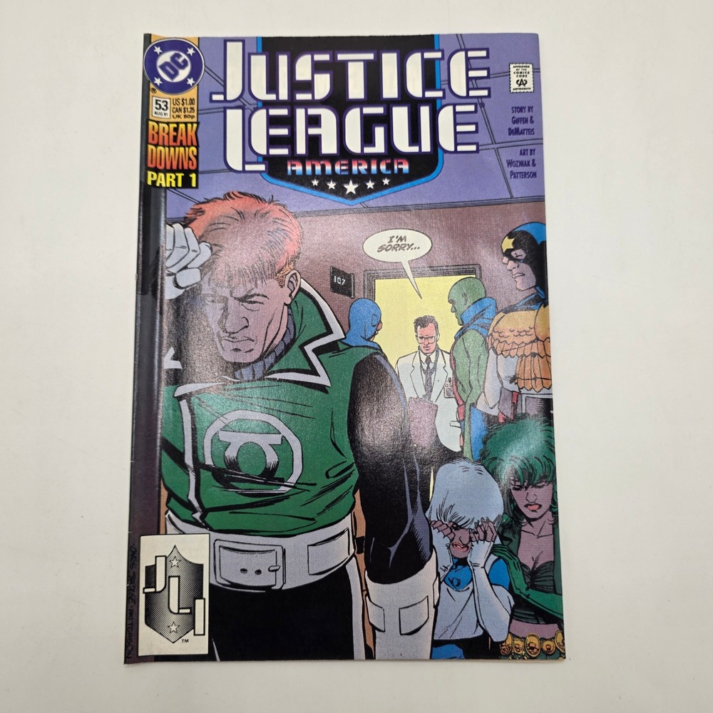DC Justice League America 53 Breakdowns Part 1 Guy Gardner JLI 1991 Comic Book